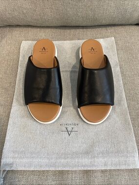 Aquatalia Sharla Water Resistant Platform Slide Sandal
